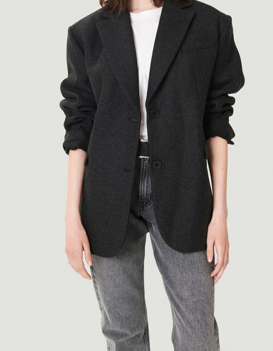 OIZO OVERSIZED WOOL BLAZER JACKET